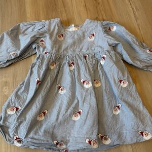 ink chicken embroidered Santa dress